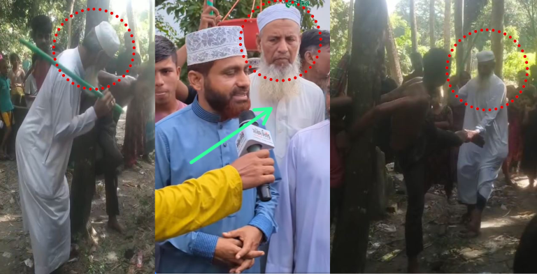 মাছ চুরির অভিযোগ এনে গাছে বেঁধে পেটালেন জামায়াত নেতা